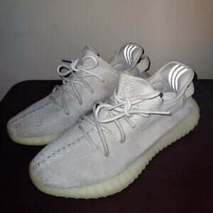 Adidas Mens Yeezy Boost 350 V2 10M Comfort Primeknit Low Top Cream Triple White